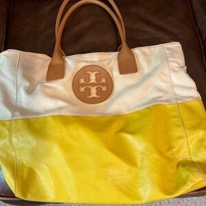 Authentic Tory Burch yellow tote​​​​​​​​​​​​​​​​​​​​​​​​​​​​​​​​​​